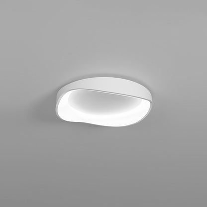 Deckenleuchte LED in Schalenform aus Weißem Metall und Acryl | 3 Lichtfarben | 40, 50 oder 110 cm | Für das Wohnzimmer