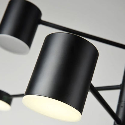 Pendelleuchte LED Industrial | Astform aus Schwarzem oder Goldenem Metall | 4-, 6- oder 8-flammig | 3 Lichtfarben