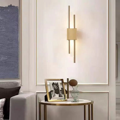 Vägglampa LED i Metall och Marmor | Geometrisk Design | Vit, Guld eller Grön | Varmvitt Ljus