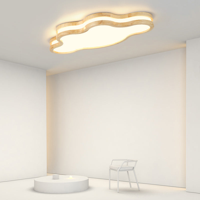 Deckenleuchte LED für das Kinderzimmer | Stern, Wolke oder Mond aus Holz und Acryl | Dimmbar oder 3 Lichtfarben | 2 Größen