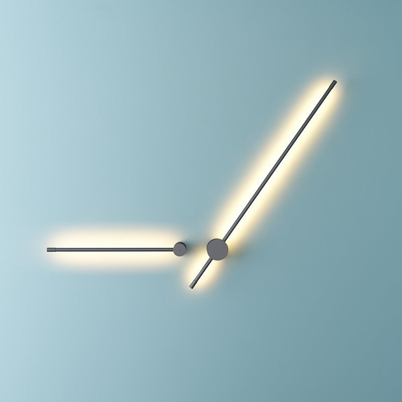Vägglampa LED Linjär för Inomhus | Svart Metall | Varmvitt Ljus | 60 eller 90 cm