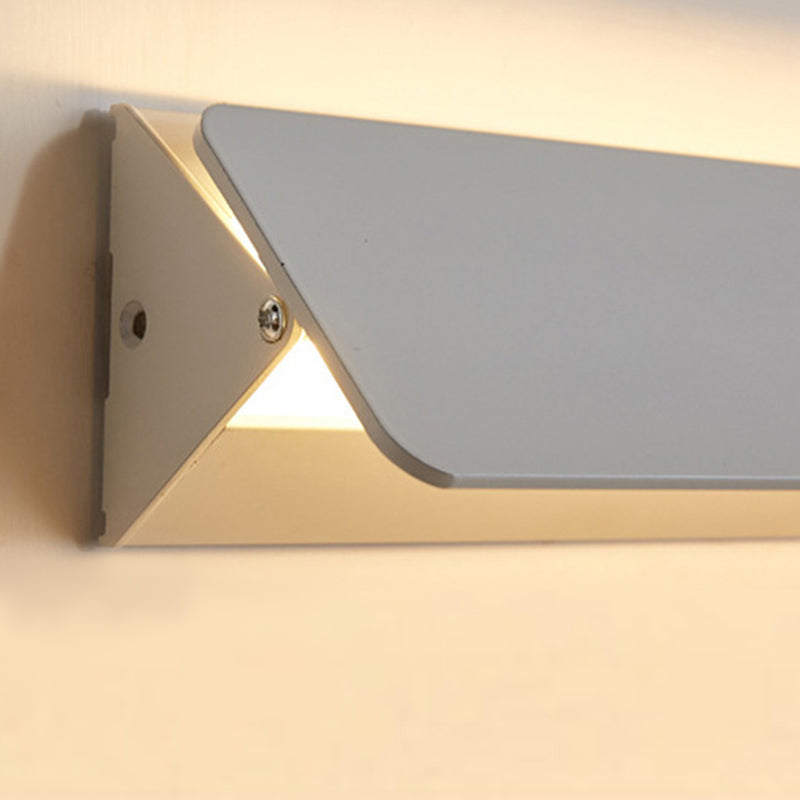 Wandleuchte LED für Innen | Rechteckig aus Weißem Metall | Warmweiß oder Weißes Licht | 16–46 cm