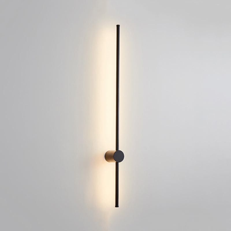 Vägglampa LED Linjär för Inomhus | Svart Metall | Varmvitt Ljus | 60 eller 90 cm