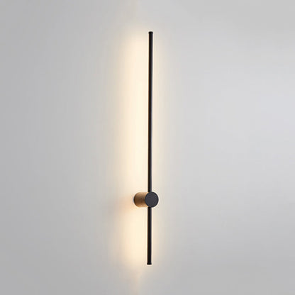 Vägglampa LED Linjär för Inomhus | Svart Metall | Varmvitt Ljus | 60 eller 90 cm