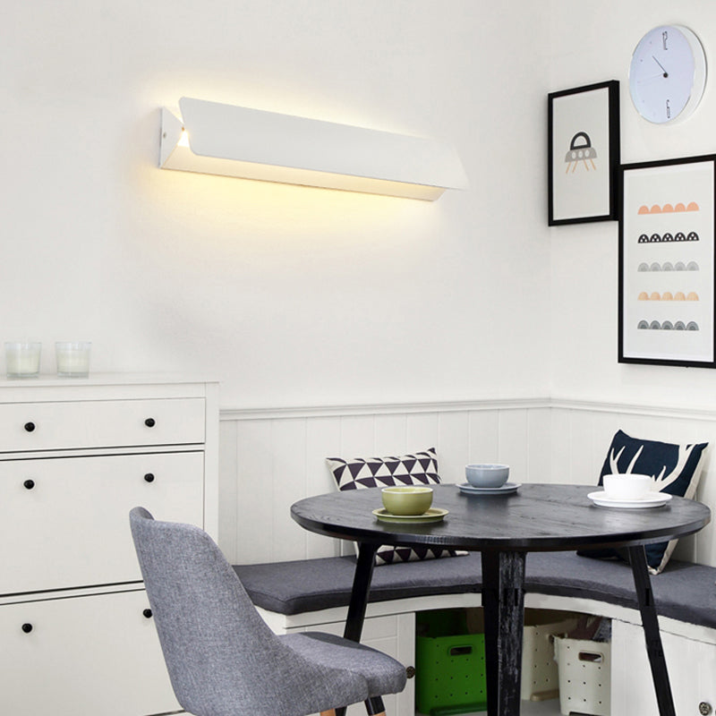 Wandleuchte LED für Innen | Rechteckig aus Weißem Metall | Warmweiß oder Weißes Licht | 16–46 cm
