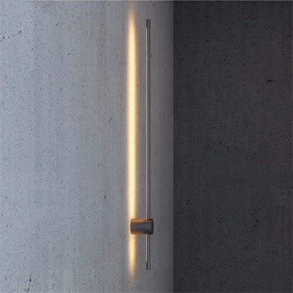 Vägglampa LED Linjär för Inomhus | Svart Metall | Varmvitt Ljus | 60 eller 90 cm
