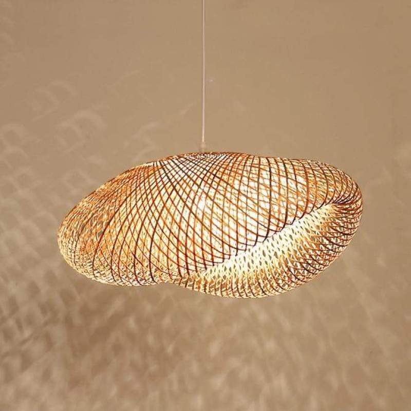 Pendelleuchte aus Bambus | Naturmaterial im Modernen Design | Ø 40–100 cm | Warmweißes LED-Licht für Esstisch und Küche