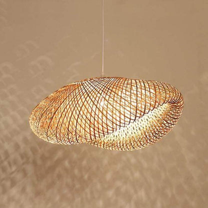 Pendelleuchte aus Bambus | Naturmaterial im Modernen Design | Ø 40–100 cm | Warmweißes LED-Licht für Esstisch und Küche