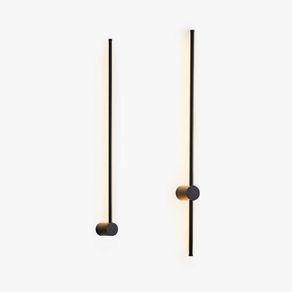 Vägglampa LED Linjär för Inomhus | Svart Metall | Varmvitt Ljus | 60 eller 90 cm