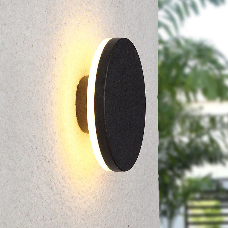 Außenwandleuchte LED | Rund oder Eckig aus Weißem oder Schwarzem Metall | IP65 | Mit oder Ohne Bewegungssensor