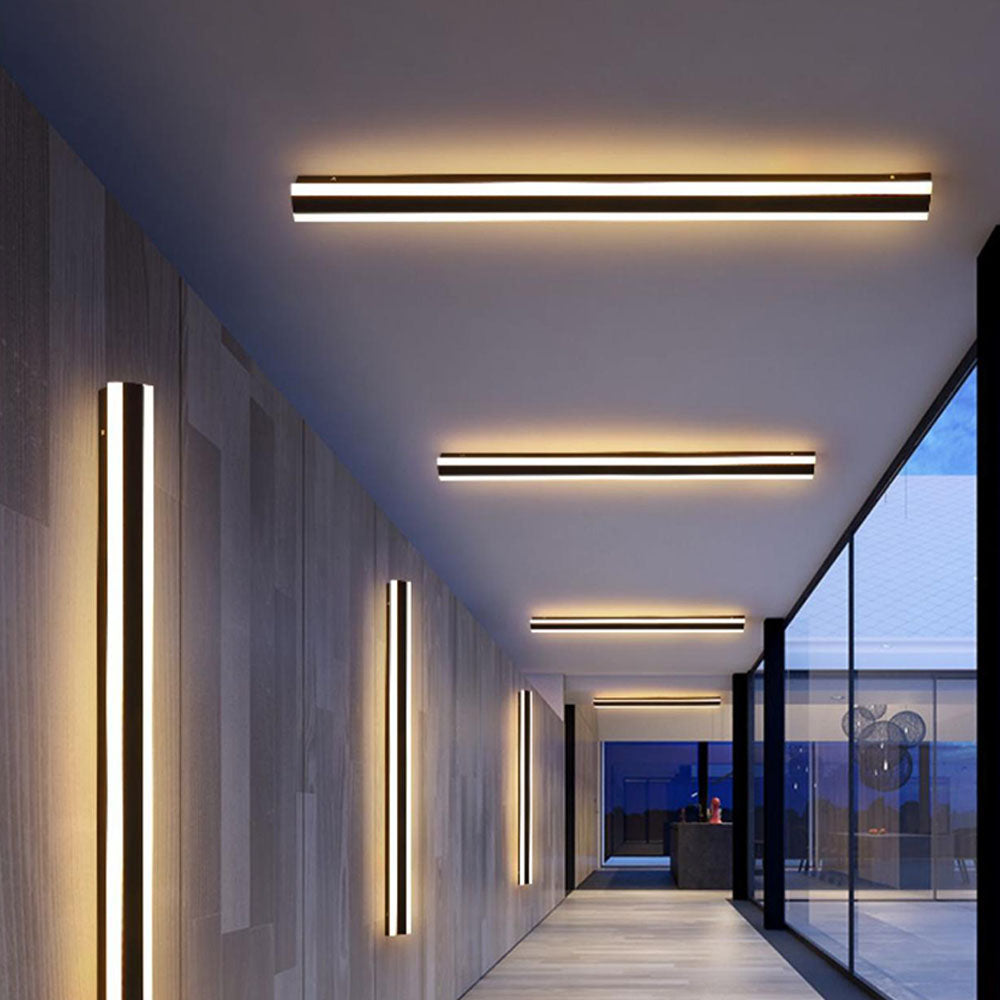 Außenwandleuchte Linear LED | IP65 aus Metall und Acryl | Mit oder Ohne Sensor | 30–200 cm