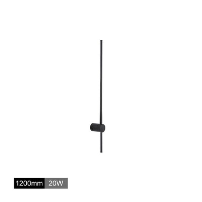 Wandleuchte LED Linear aus Schwarzem Metall und Acryl | 55–120 cm | Warmweiß oder Kaltweiß | Für Schlafzimmer und Arbeitszimmer