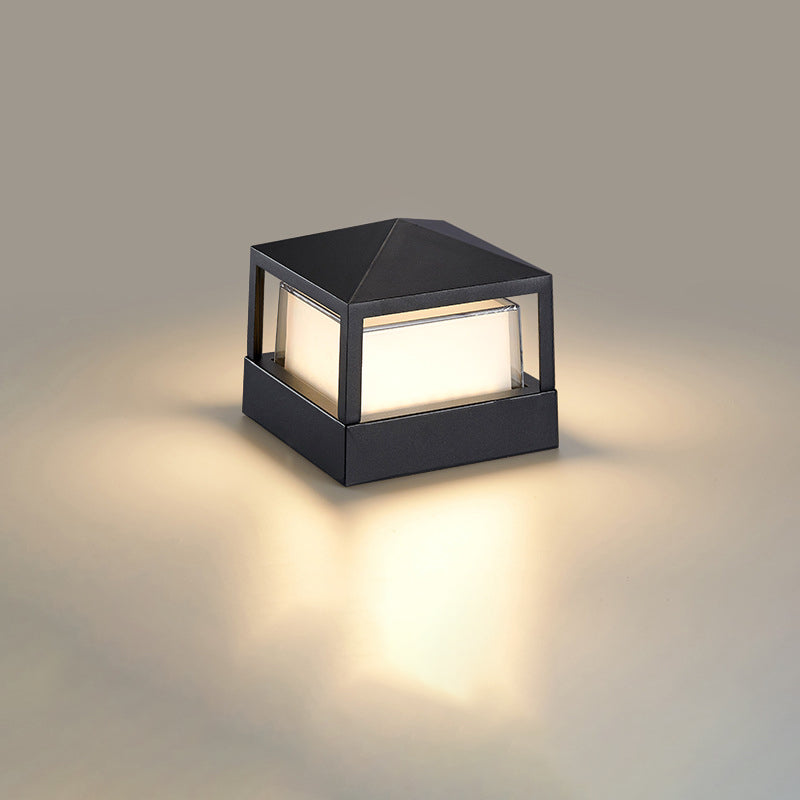 Marklampa Utomhus Cylinder LED | Industriell Aluminium Vattentät | Gräsmatta & Gång | Svart