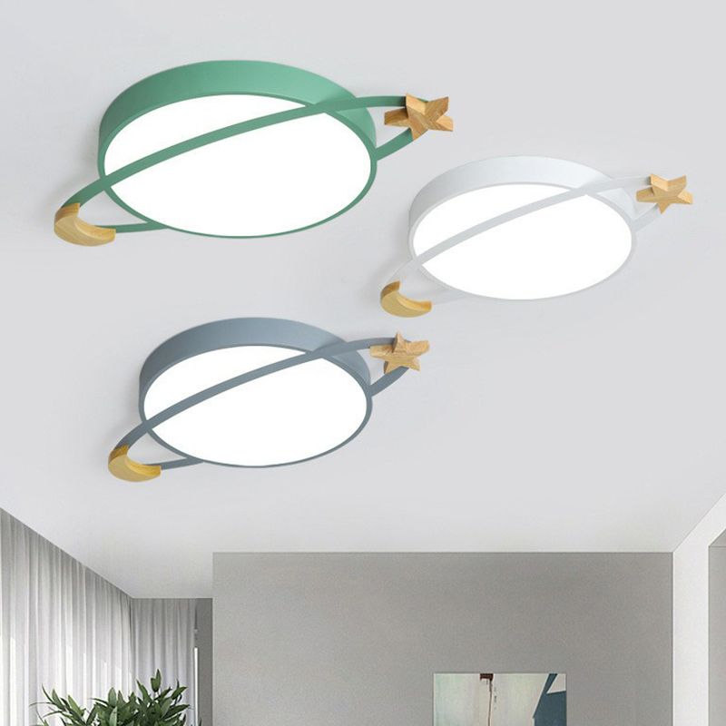 Deckenleuchte LED Rund | Metall und Acryl in Weiß, Grün oder Grau | Dimmbar oder 3 Lichtfarben | Ø 30–50 cm