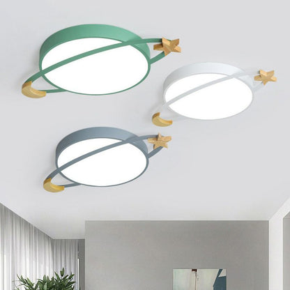 Deckenleuchte LED Rund | Metall und Acryl in Weiß, Grün oder Grau | Dimmbar oder 3 Lichtfarben | Ø 30–50 cm