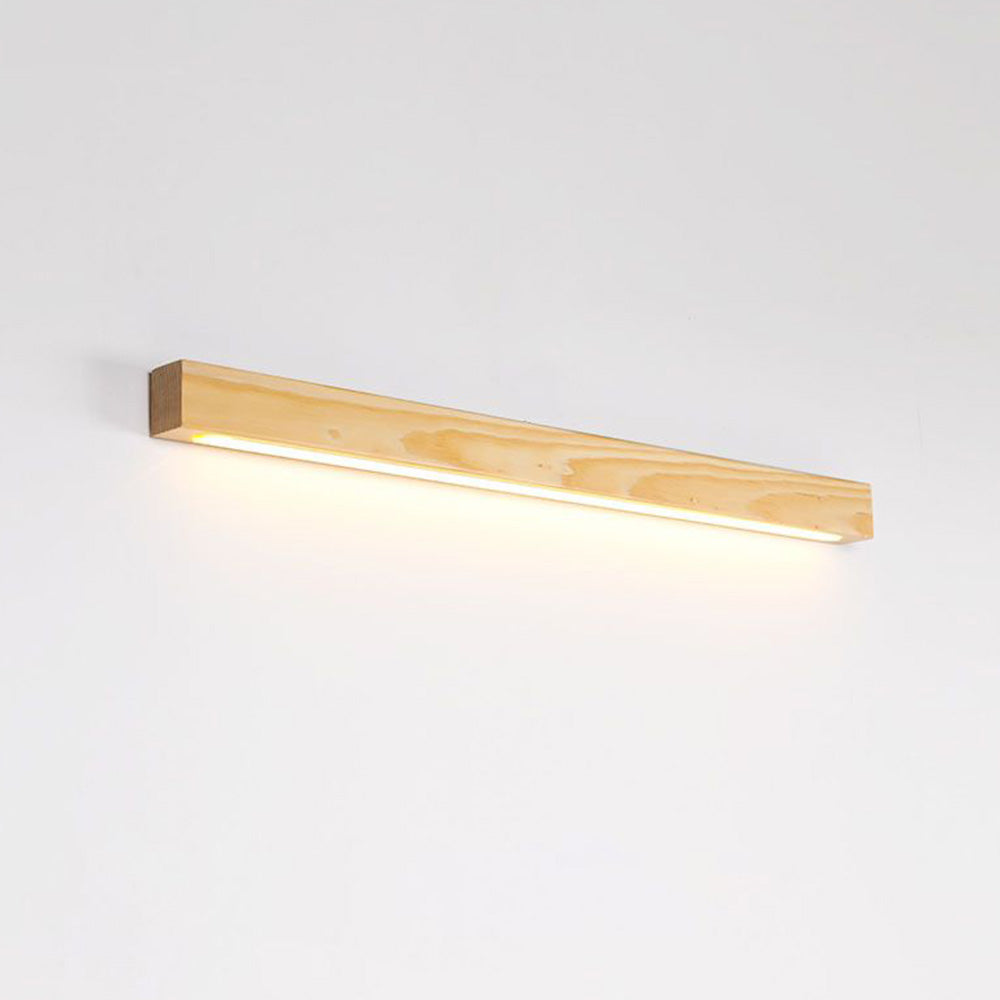 Wandleuchte LED linear aus Holz | Braun oder Naturholz | 59,7–119,9 cm | Dimmbar oder 3 Lichtfarben