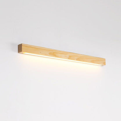 Wandleuchte LED linear aus Holz | Braun oder Naturholz | 59,7–119,9 cm | Dimmbar oder 3 Lichtfarben