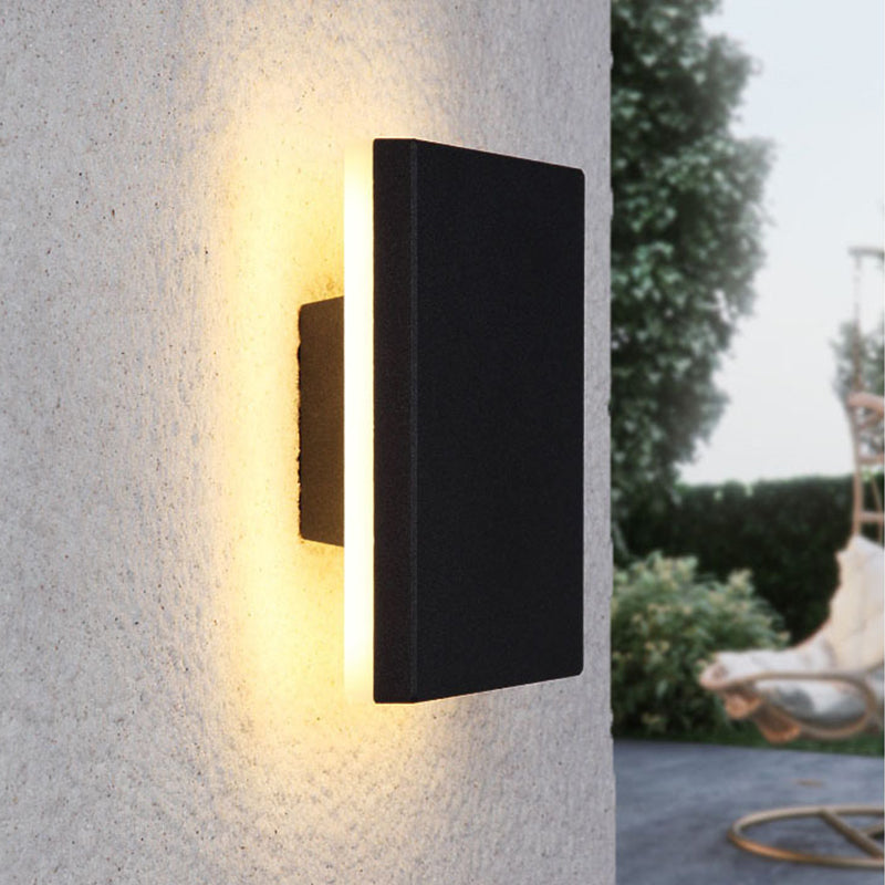 Außenwandleuchte LED | Rund oder Eckig aus Weißem oder Schwarzem Metall | IP65 | Mit oder Ohne Bewegungssensor