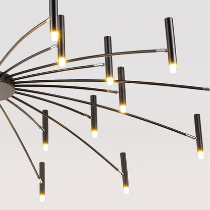 Kronleuchter Linear aus Metall mit Spots | Schwarz oder Weiß | 12, 18 oder 24 Lichter | G9-Leuchtmittel Inklusive