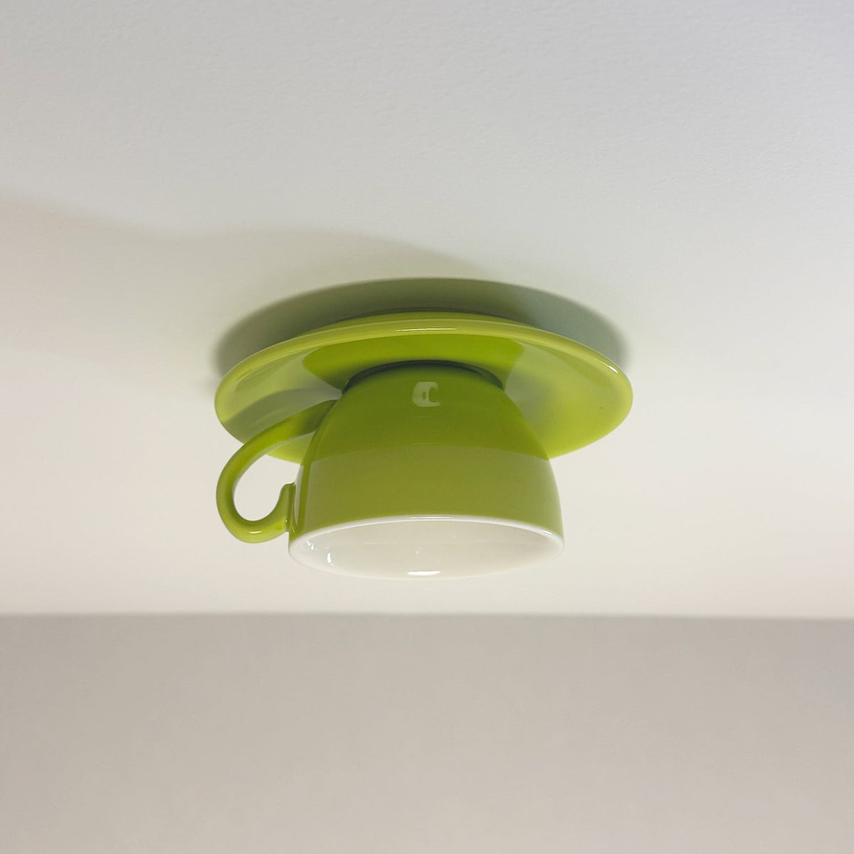 Deckenleuchte Keramik | Kaffeetassenform in 12 Farben | Aufbauleuchte mit LED | Wohnzimmer und Schlafzimmer