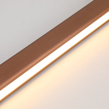 Pendellampa LED Linjär i Metall | Svart eller Brun | 80–150 cm för Matbord | Dimbar med Fjärrkontroll