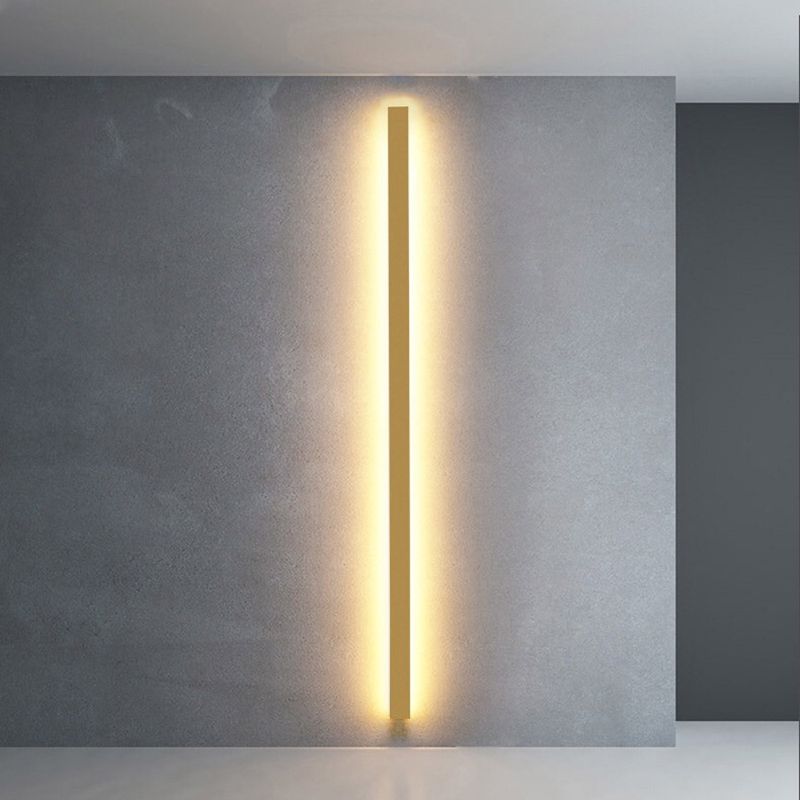 Vägglampa Sovrum | Linjär LED i Guld, Svart eller Vit | Metall och Akryl | 60–120 cm