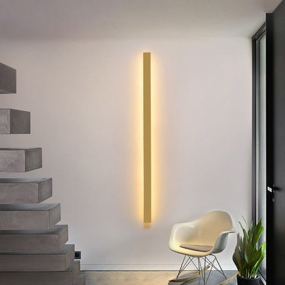 Vägglampa Sovrum | Linjär LED i Guld, Svart eller Vit | Metall och Akryl | 60–120 cm