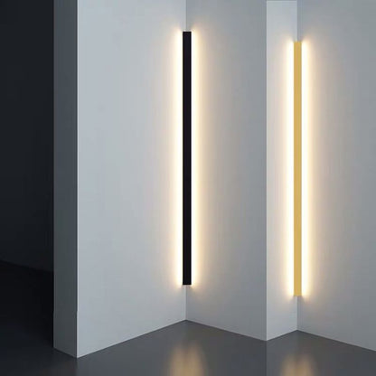 Vägglampa Sovrum | Linjär LED i Guld, Svart eller Vit | Metall och Akryl | 60–120 cm