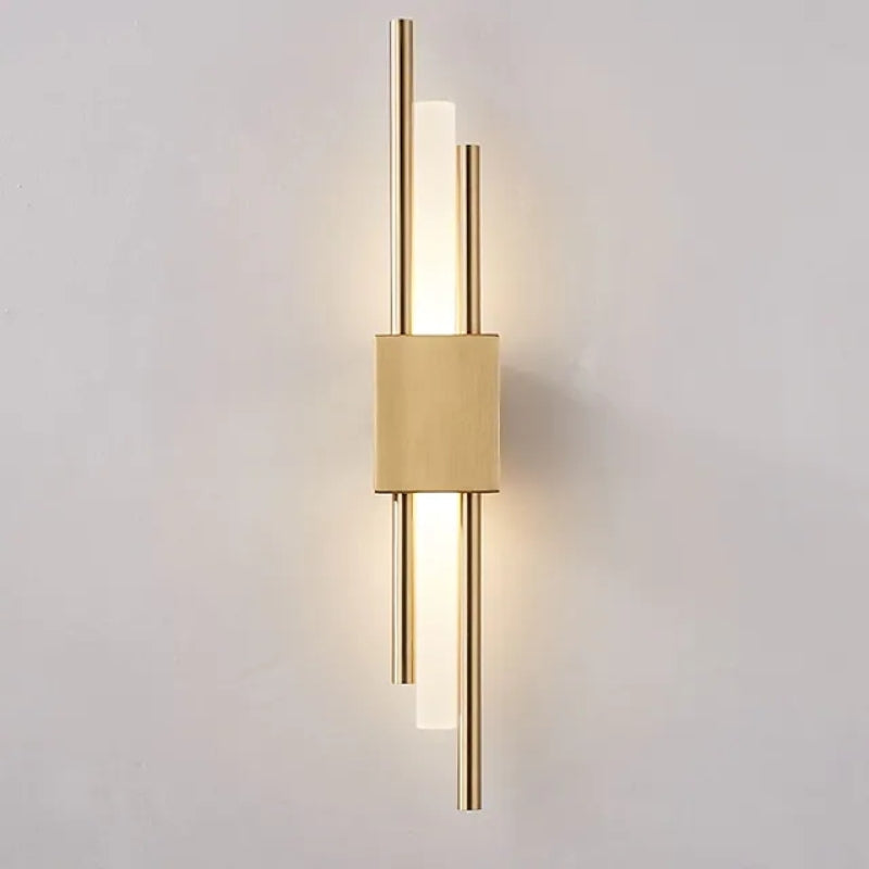 Vägglampa LED i Metall och Marmor | Geometrisk Design | Vit, Guld eller Grön | Varmvitt Ljus