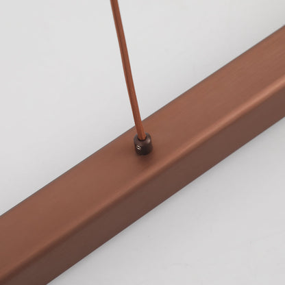 Pendellampa LED Linjär i Metall | Svart eller Brun | 80–150 cm för Matbord | Dimbar med Fjärrkontroll