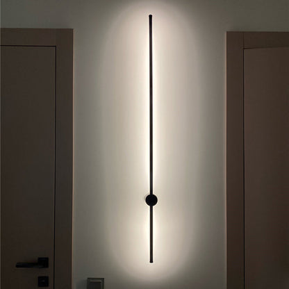 Vägglampa LED Linjär för Inomhus | Svart Metall | Varmvitt Ljus | 60 eller 90 cm