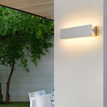 Wandleuchte LED für Innen | Rechteckig aus Weißem Metall | Warmweiß oder Weißes Licht | 16–46 cm