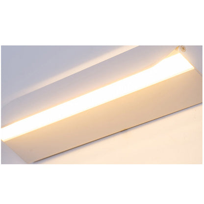 Wandleuchte LED für Innen | Rechteckig aus Weißem Metall | Warmweiß oder Weißes Licht | 16–46 cm