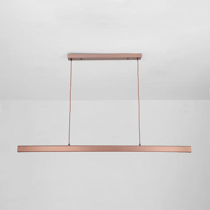 Pendellampa LED Linjär i Metall | Svart eller Brun | 80–150 cm för Matbord | Dimbar med Fjärrkontroll