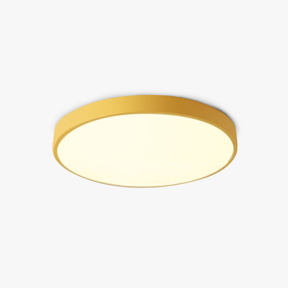 Deckenleuchte LED Rund | Metall und Acryl in 5 Farben | Gelb, Blau, Grün, Rosa oder Grau | Ø 30–50 cm