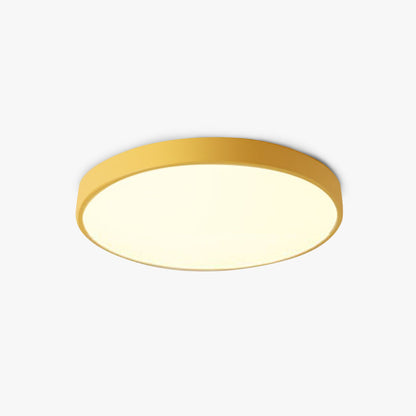 Deckenleuchte LED Rund | Metall und Acryl in 5 Farben | Gelb, Blau, Grün, Rosa oder Grau | Ø 30–50 cm