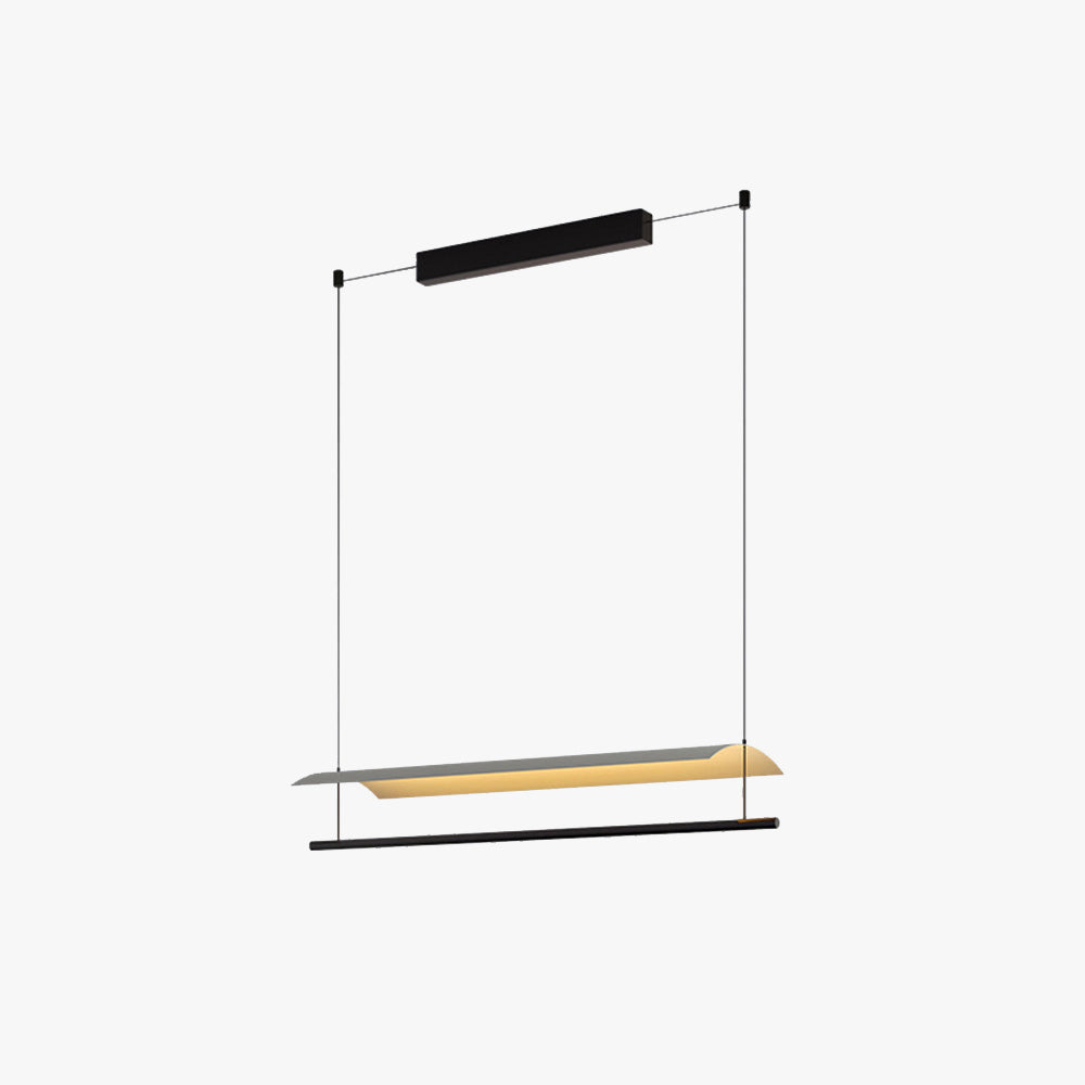 Pendelleuchte LED Linear aus Metall und Acryl | Minimalistischer Lichtbalken | 30–118 cm | Warmweißes Licht für den Esstisch