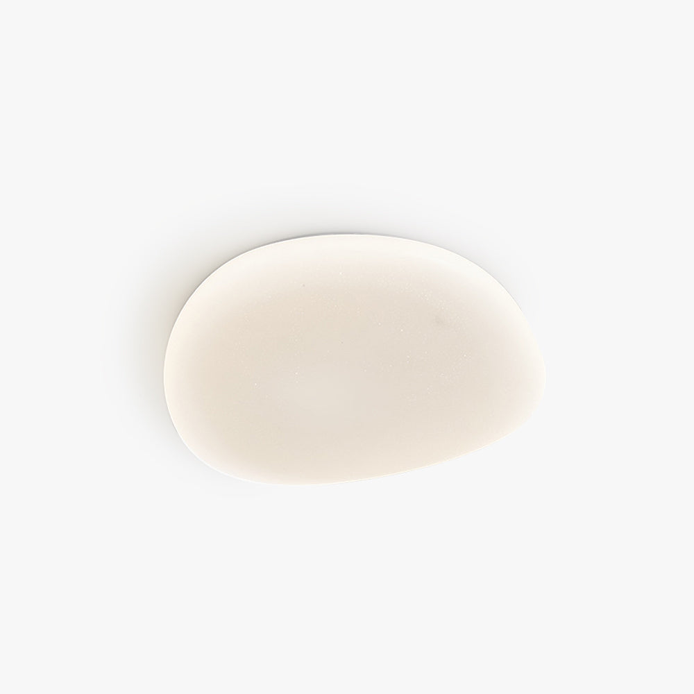 Deckenleuchte LED in Steinform | Weiße Deckenlampe mit unregelmäßig runder Form | 3 Lichtfarben | 3 Größen