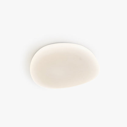 Deckenleuchte LED in Steinform | Weiße Deckenlampe mit unregelmäßig runder Form | 3 Lichtfarben | 3 Größen