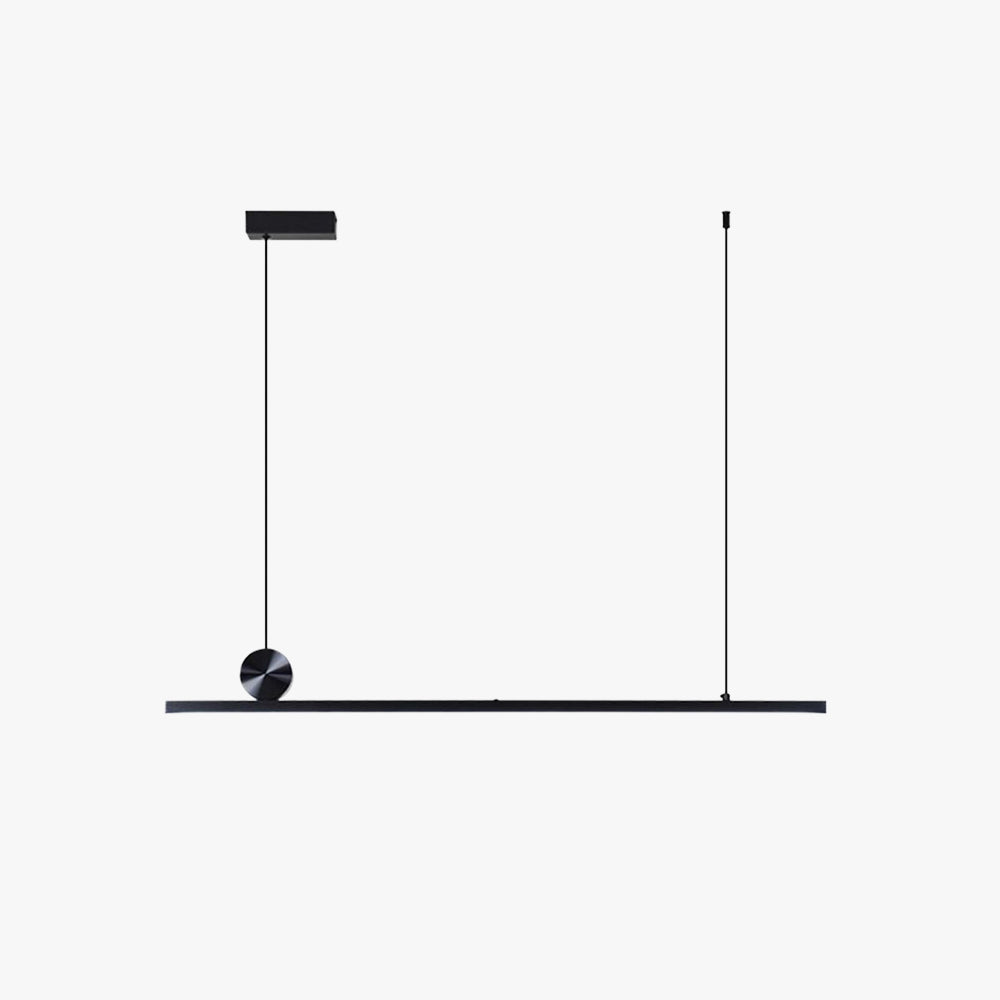 Pendelleuchte LED Linear | Asymmetrische Form aus Schwarzem oder Goldenem Metall | 3 Lichtfarben oder Dimmbar | 90–120 cm