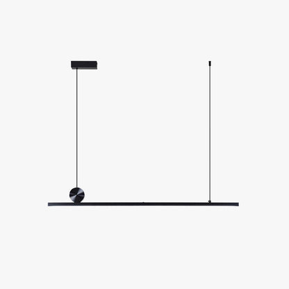 Pendelleuchte LED Linear | Asymmetrische Form aus Schwarzem oder Goldenem Metall | 3 Lichtfarben oder Dimmbar | 90–120 cm