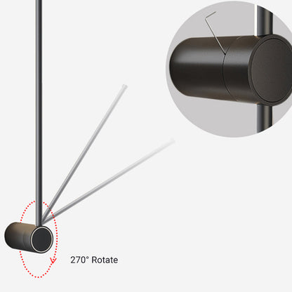 Vägglampa LED Linjär för Inomhus | Svart Metall | Varmvitt Ljus | 60 eller 90 cm