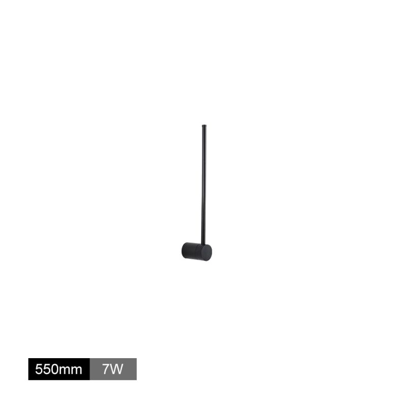 Wandleuchte LED Linear aus Schwarzem Metall und Acryl | 55–120 cm | Warmweiß oder Kaltweiß | Für Schlafzimmer und Arbeitszimmer