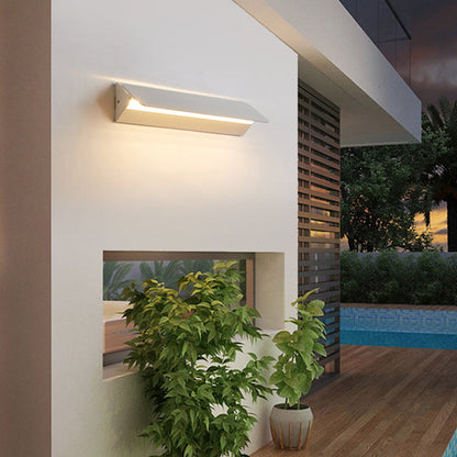 Wandleuchte LED für Innen | Rechteckig aus Weißem Metall | Warmweiß oder Weißes Licht | 16–46 cm
