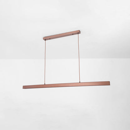 Pendellampa LED Linjär i Metall | Svart eller Brun | 80–150 cm för Matbord | Dimbar med Fjärrkontroll