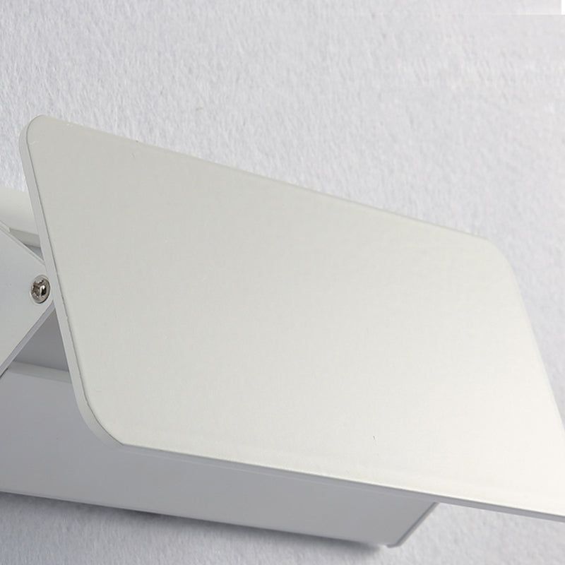 Wandleuchte LED für Innen | Rechteckig aus Weißem Metall | Warmweiß oder Weißes Licht | 16–46 cm