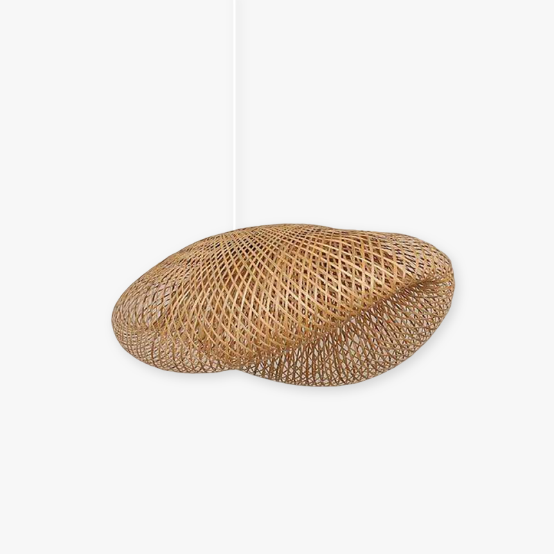 Pendelleuchte aus Bambus | Naturmaterial im Modernen Design | Ø 40–100 cm | Warmweißes LED-Licht für Esstisch und Küche