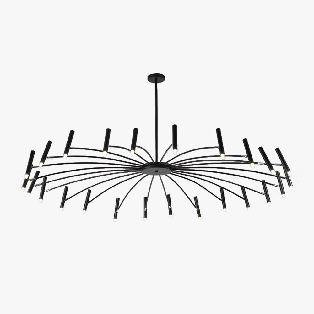 Kronleuchter Linear aus Metall mit Spots | Schwarz oder Weiß | 12, 18 oder 24 Lichter | G9-Leuchtmittel Inklusive