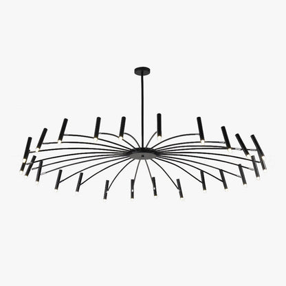 Kronleuchter Linear aus Metall mit Spots | Schwarz oder Weiß | 12, 18 oder 24 Lichter | G9-Leuchtmittel Inklusive