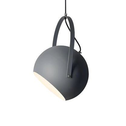 Pendelleuchte Kugel aus Metall | Gelb, Hellblau, Rosa, Dunkelblau oder Grau | Ø 20 oder 25 cm | LED-Lampe inklusive
